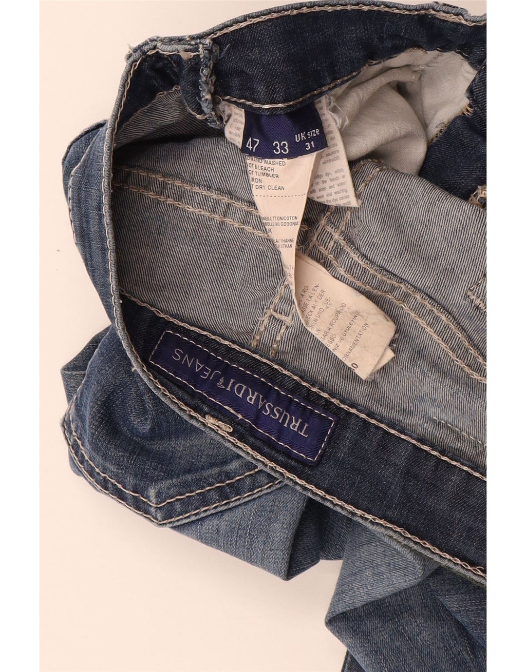 Trussardi lige jeans til kvinder W31 L27 blå bomuld