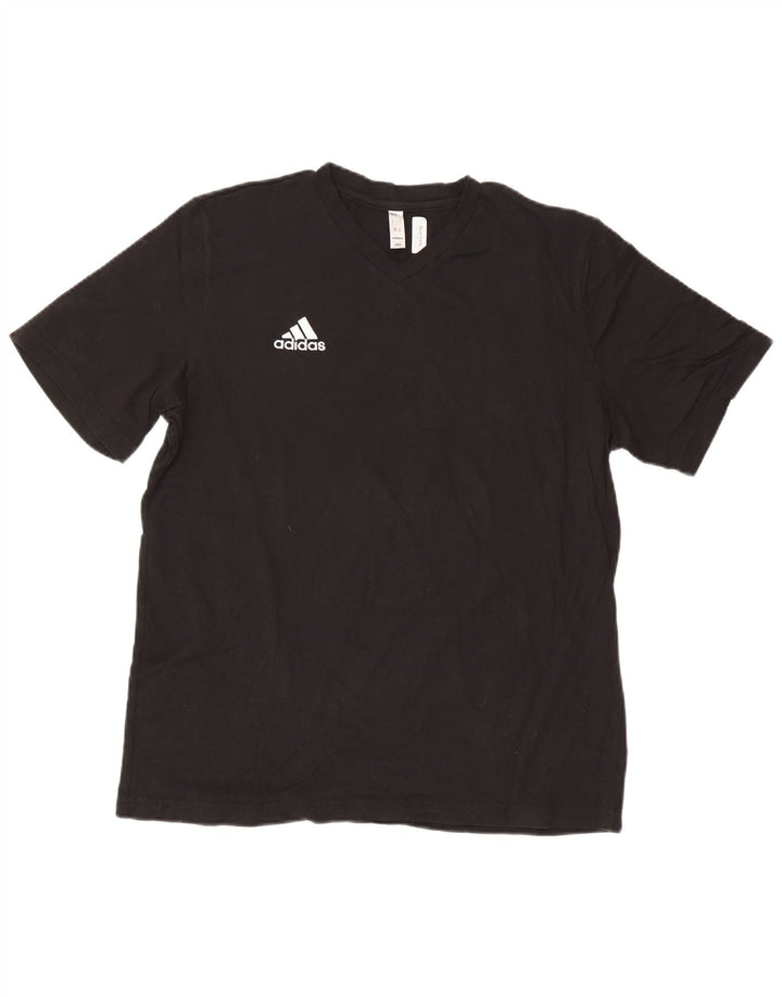 Adidas Herre T-Shirt Top Stor Sort Bomuld