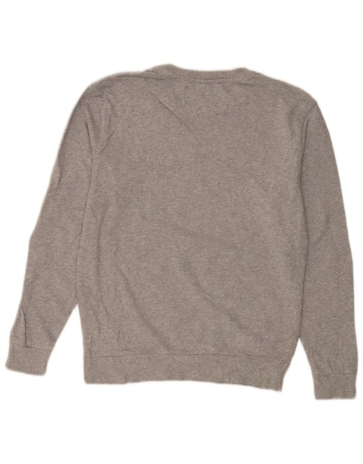 Zara Dame Grafisk Sweatshirt Jumper UK 14 Medium Grey Bomuld