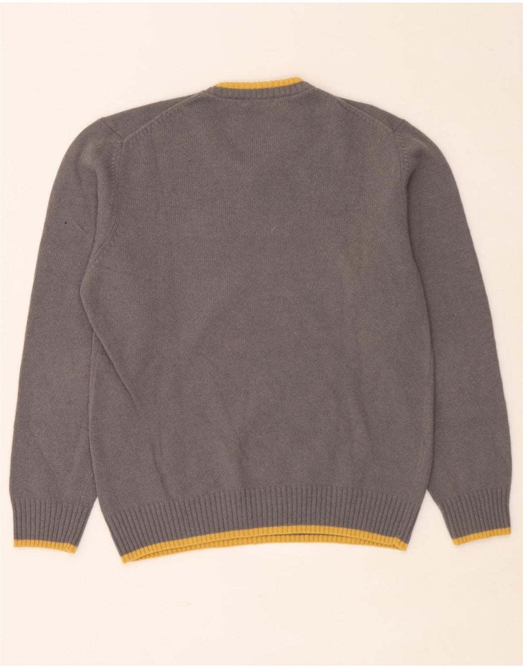 Sergio Tacchini Herre V-hals sweater Stor grå stribet uld