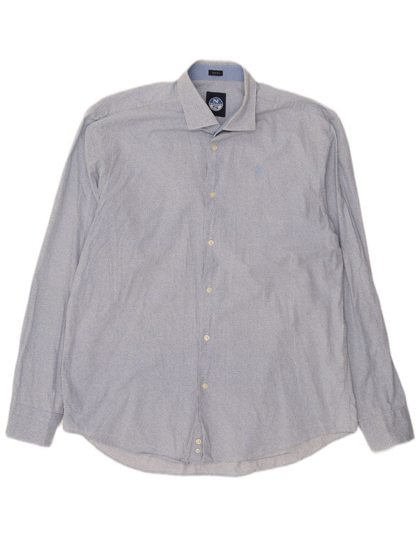 North Sails Herre Slim Fit skjorte 3XL blå blomster bomuld