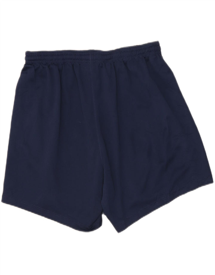 Nike Dame Dri Fit Sports Shorts UK 12 Medium Navy Blue Polyester
