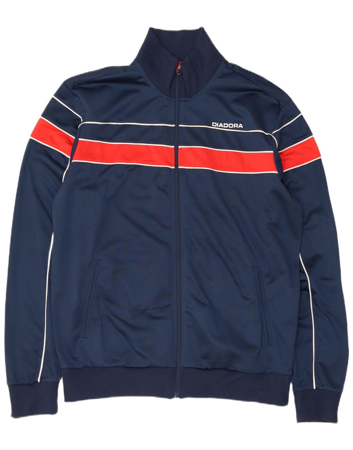 Diadora Træningsdragt til mænd Topjakke 3XL Marineblå Colourblock Polyester