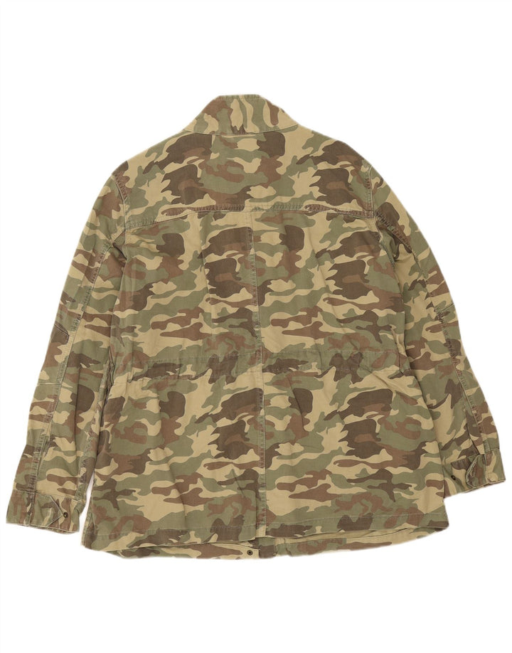 Marks & Spencer Kvinder Oversized Utility Jacket UK 18 XL Khaki Camouflage