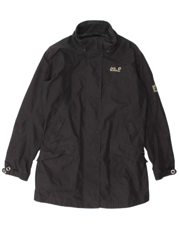 Jack Wolfskin Womens Windbreaker Coat UK 18/20 XL Black Polyester