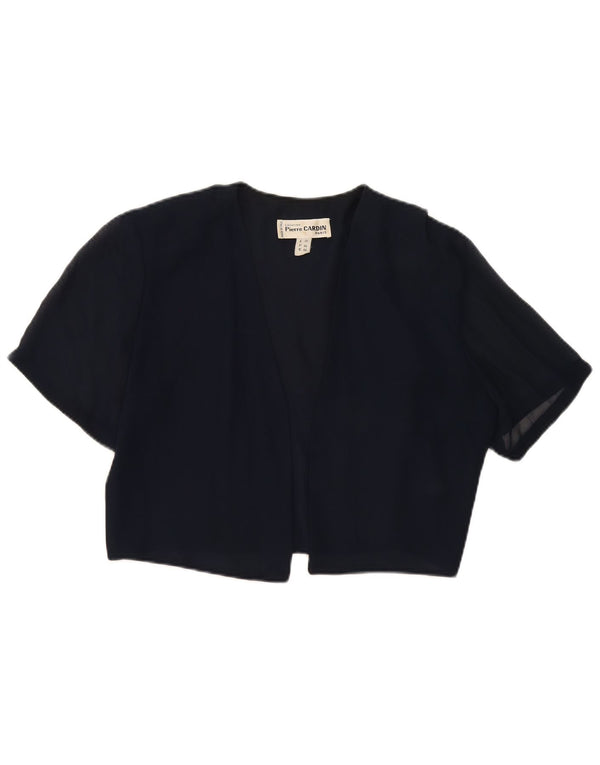 Pierre Cardin Dame Open Bolero Top IT 50 XL Navy Blue Acetate