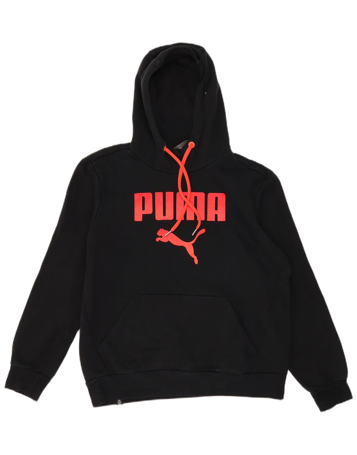 Puma Grafisk hættetrøje til mænd mellem sort bomuld