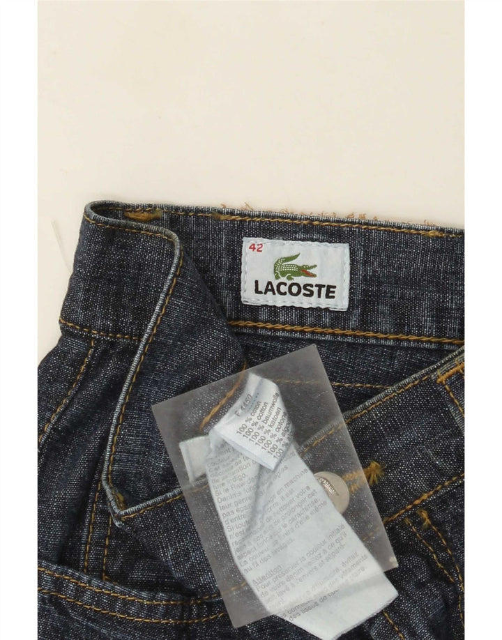 Lacoste Herre Straight Jeans Størrelse 42 Medium W32 L28 Marineblå Bomuld