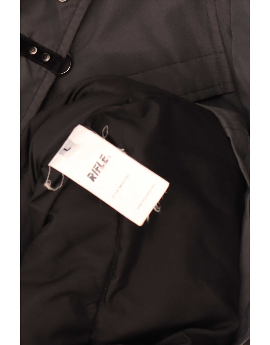 Rifle Herre Parka Jacket UK 40 Stor Grå Bomuld