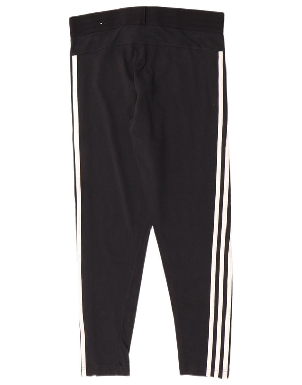 Adidas Dame Leggings UK 14 Large Black Bomuld