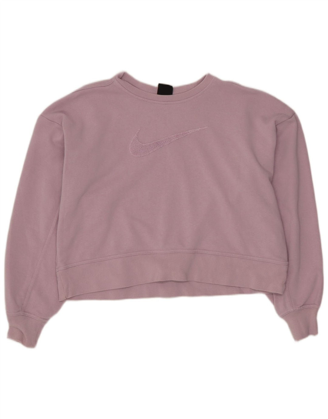 Nike Dame Dri Fit Oversized Grafisk Sweatshirt Jumper UK 6 XS Lilla