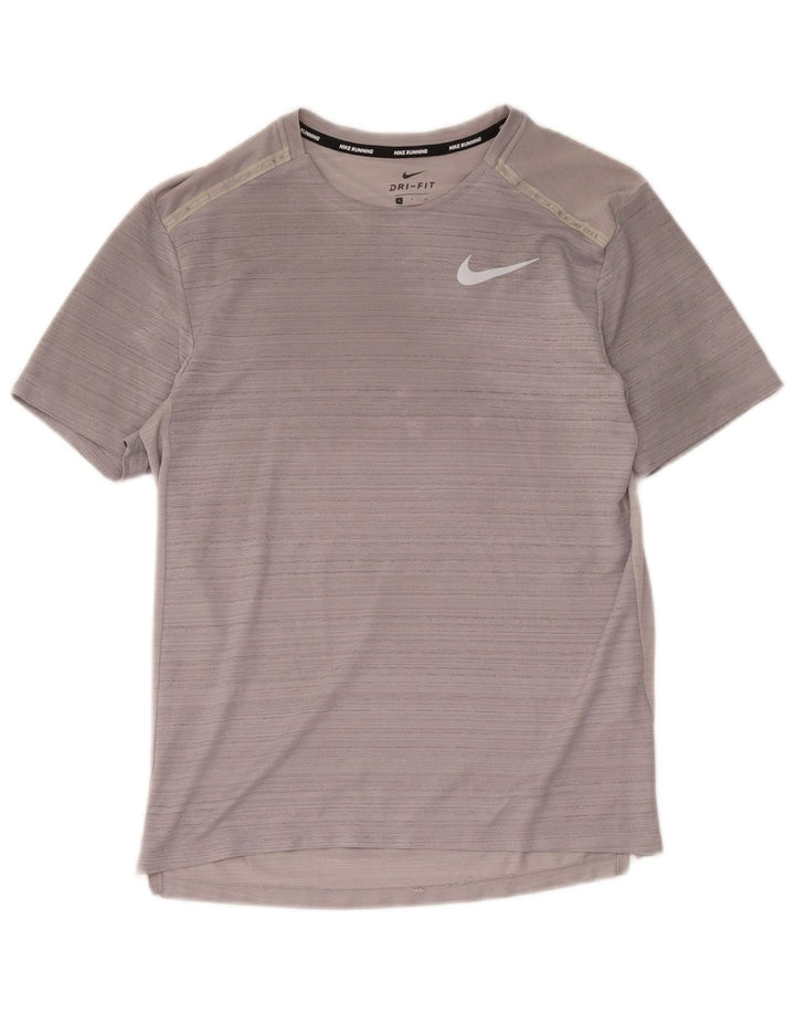 Nike Herre Dri Fit T-shirt Top Lille grå Flecked Polyester