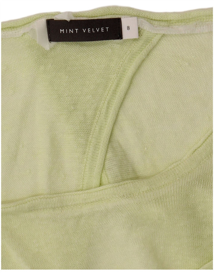 MINT VELVET Dame Top Langærmet UK 8 Lille Grøn