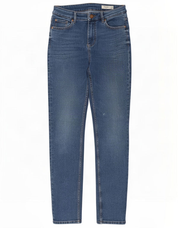 Marks & Spencer Dame The Lily Slim Jeans UK 10 Small W27 L30 Blue Cotton