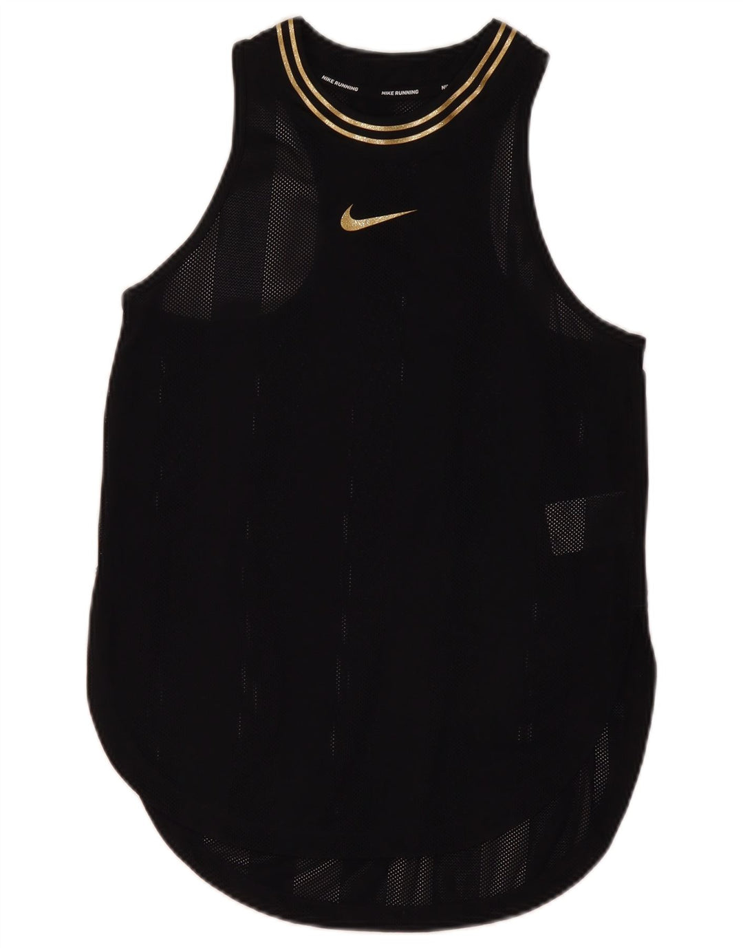 Nike Dame Dri Fit Vest Top UK 10 Small Black Nylon