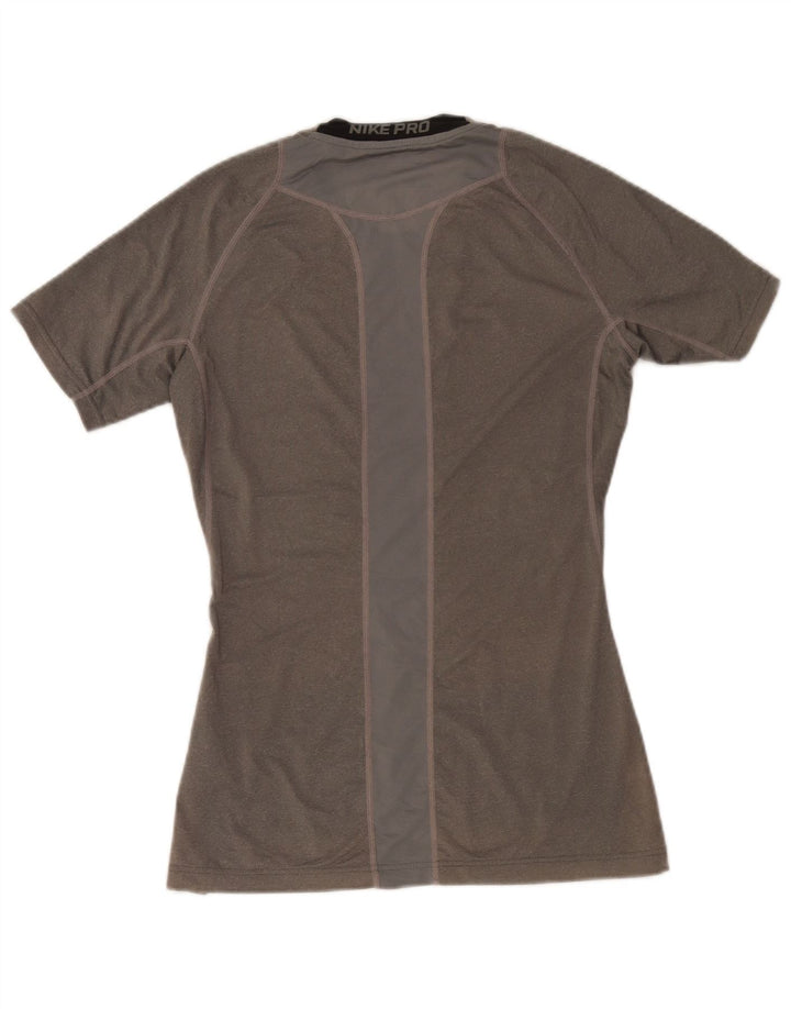 Nike Dame Dri Fit T-Shirt Top UK 14 Stor Grå Polyester