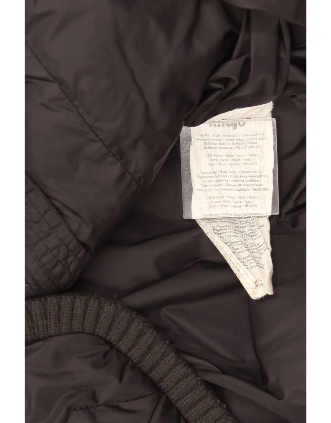 KHUJO Herre hættepolstret jakke UK 40 Stor sort nylon