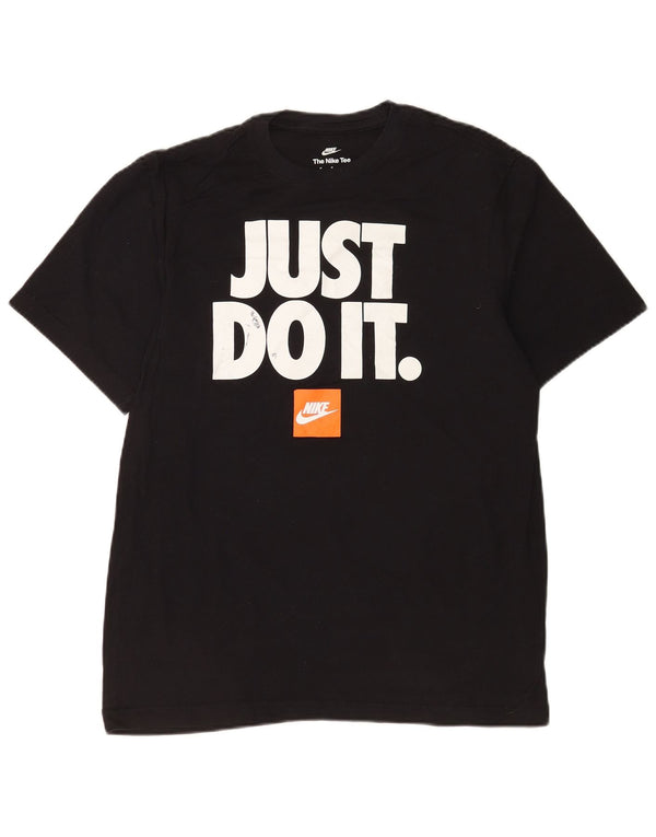 Nike Herre grafisk T-shirt Top Medium Sort Bomuld