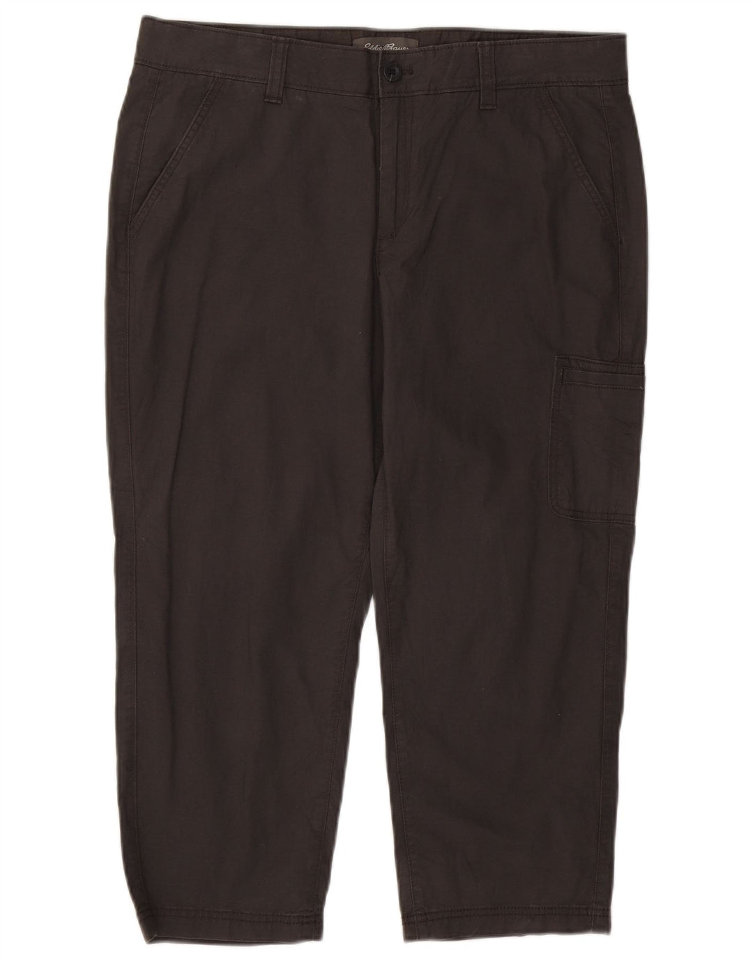 EDDIE BAUER Straight Cargo Capri Bukser til kvinder US 14 XL W36 L23 Grå