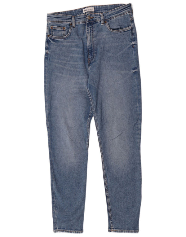 Zara Dame Højtalje Skinny Jeans EU 46 2XL W36 L28 Blå Bomuld