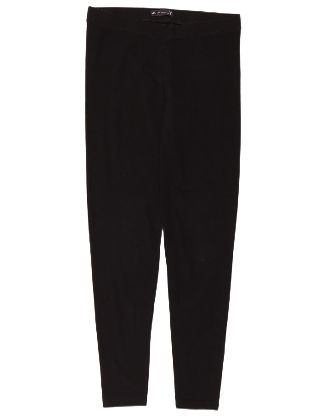 Marks & Spencer Dame Leggings UK 12 Medium Sort Bomuld