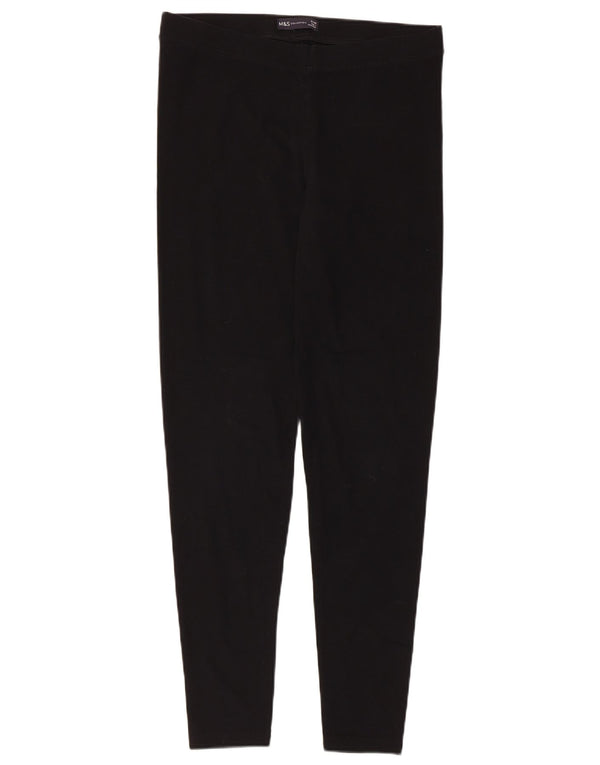 Marks & Spencer Dame Leggings UK 12 Medium Sort Bomuld