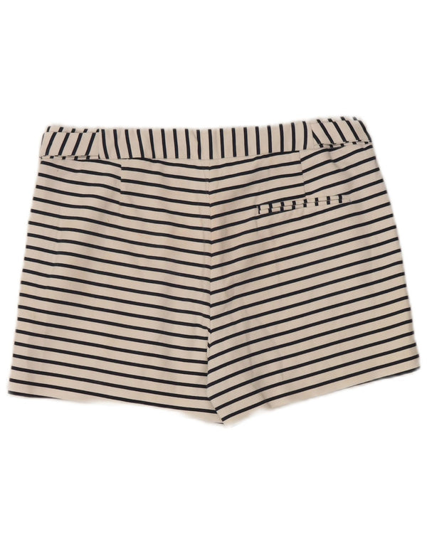 Zara Hot Pants til kvinder Medium W30 Hvidstribet bomuld