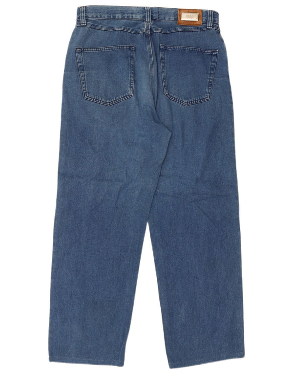 Hugo Boss Straight Jeans til mænd W34 L28 Blå Bomuld