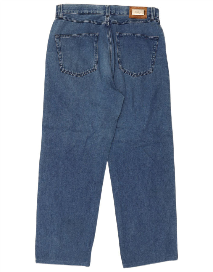 Hugo Boss Straight Jeans til mænd W34 L28 Blå Bomuld