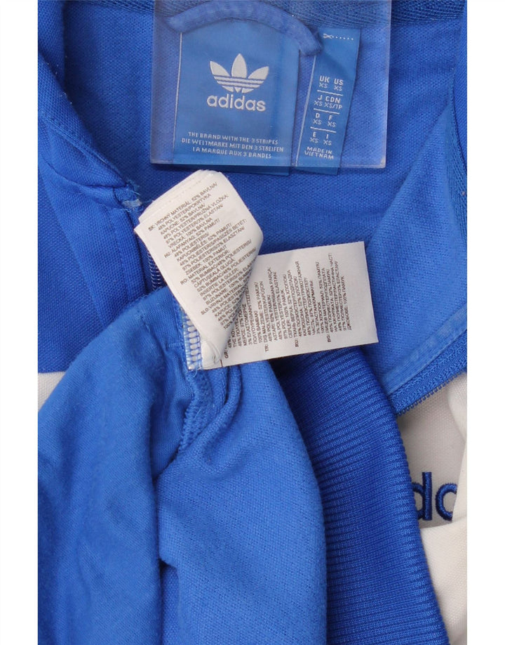 ADIDAS Hættetrøje med lynlås til mænd XS Blå Colourblock Bomuld