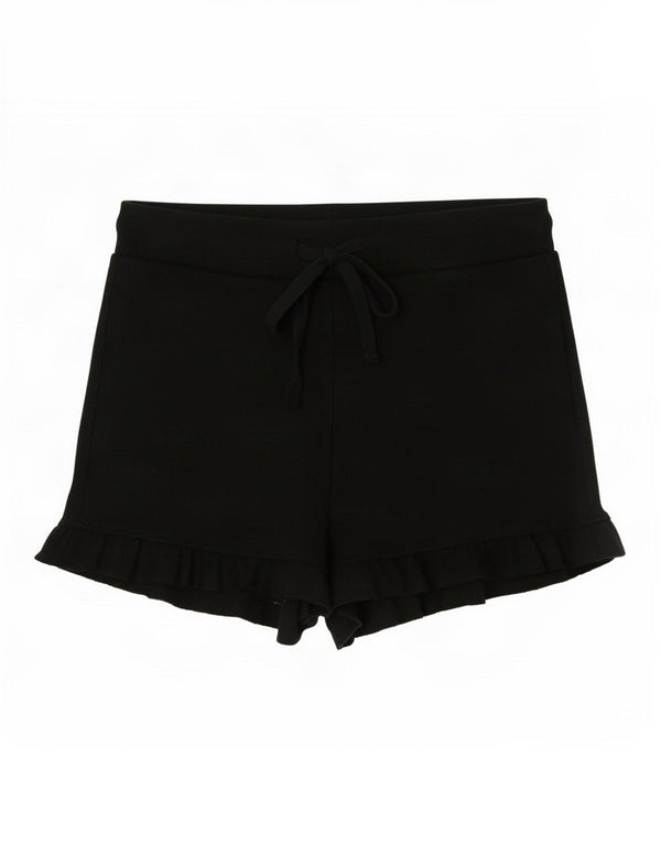 Zara Womens High Waist Hot Pants Large W32 Black Bomuld