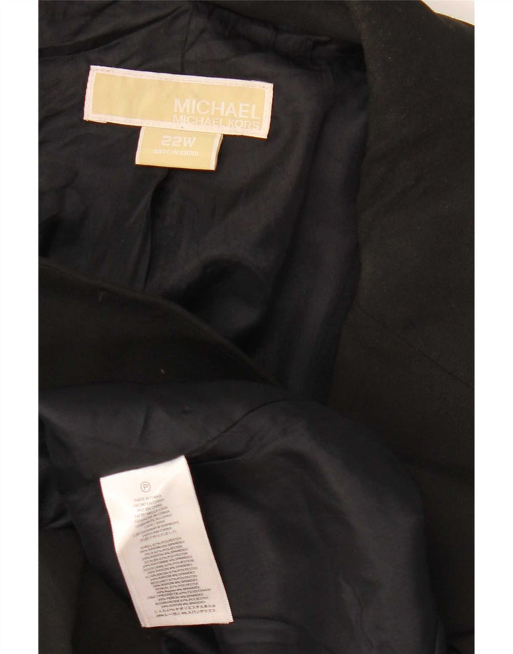 Michael Kors Dame 1-knaps blazerjakke US 22 3XL Sort Polyester Modern