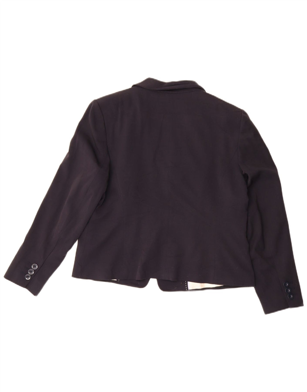 Marks & Spencer Dame 1-knaps blazerjakke UK 18 XL Marineblå polyester