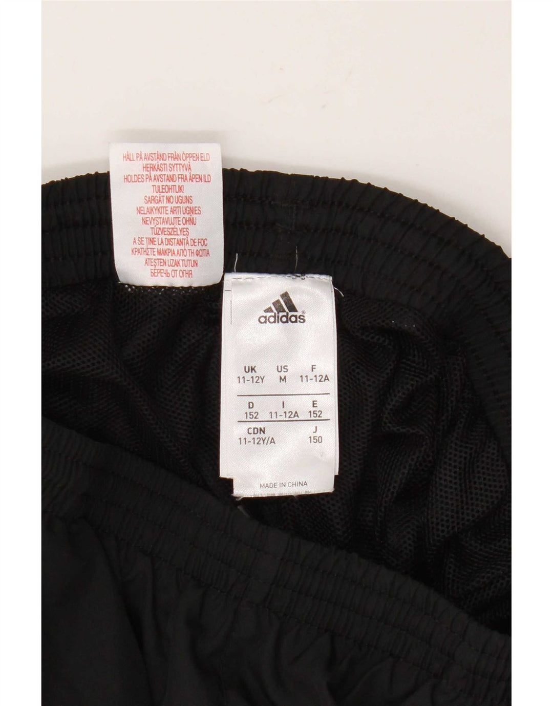Adidas drenge grafiske sportsshorts 11-12 år sort polyester