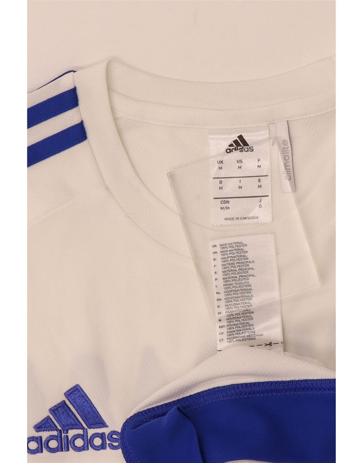Adidas Herre Climalite grafisk T-shirt Top Medium White Colourblock