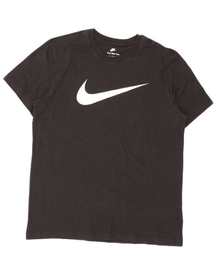 Nike grafisk T-shirt top til mænd, stor sort bomuld