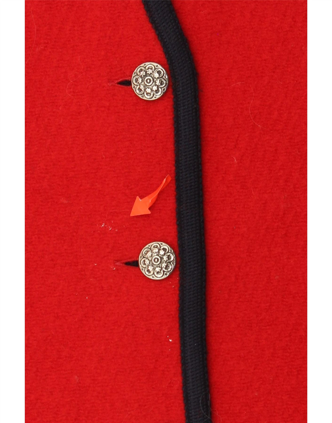 VINTAGE Dame ærmeløs cardigan sweater UK 14 Medium Rød