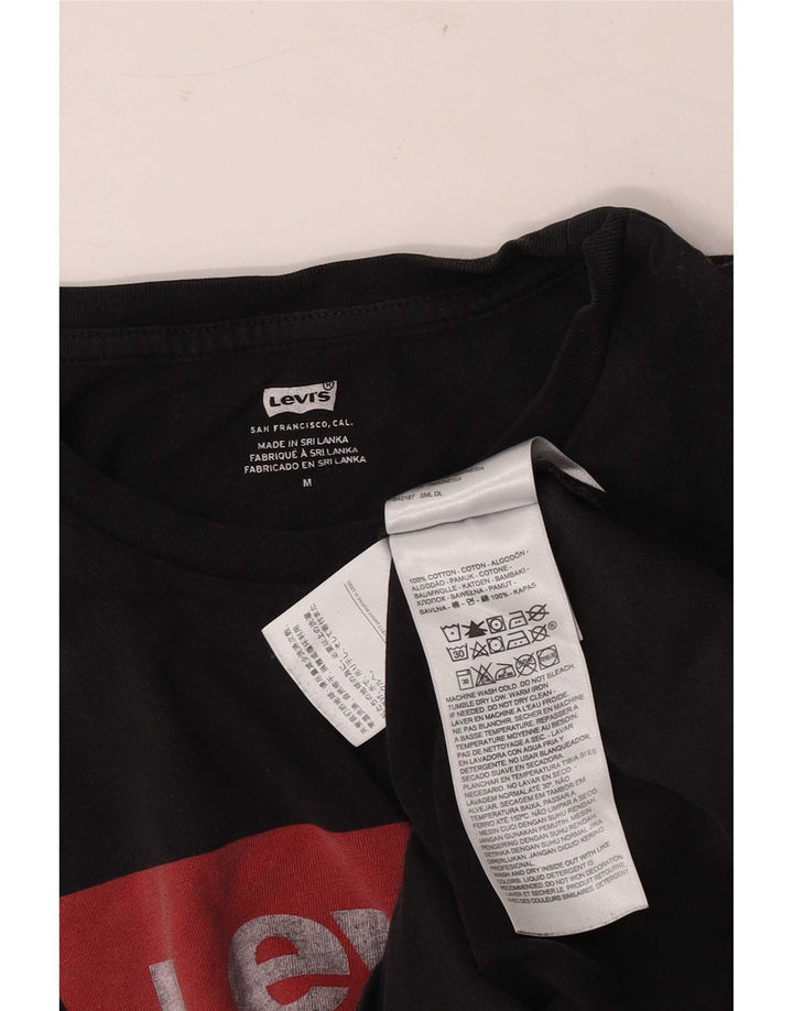 Levi's Herre grafisk T-shirt top mellem sort bomuld
