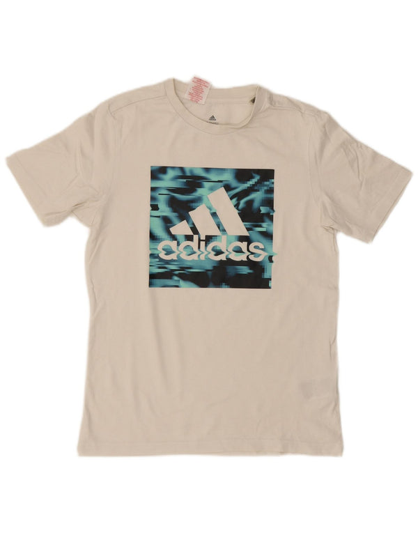 Adidas drenge grafisk t-shirt top 11-12 år hvid bomuld