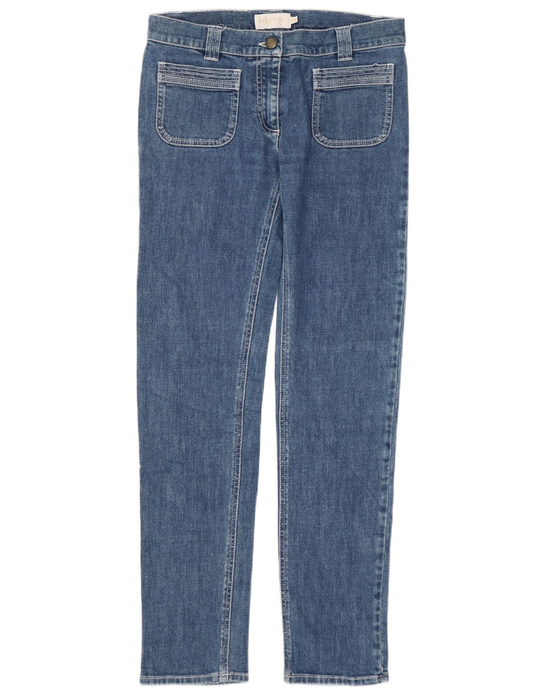 Valentino Dame Slim Jeans IT 40 Small W28 L30 Blå
