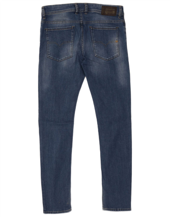 DIESEL Dame Sleenker Slim Skinny Jeans W32 L30 Blå Bomuld
