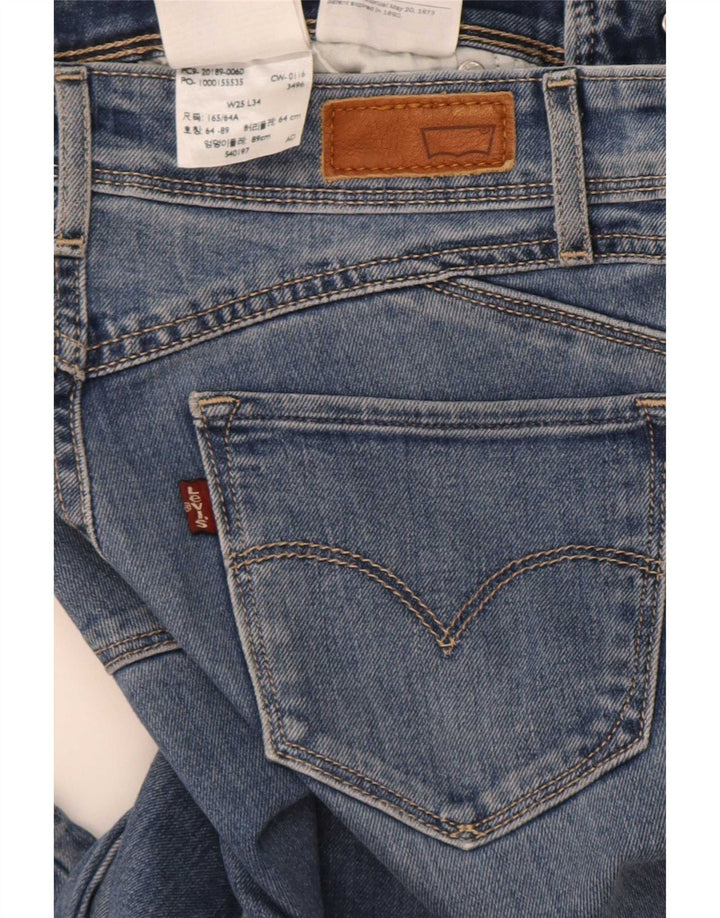 Levi's Dame Skinny Jeans W25 L34 Blå Bomuld
