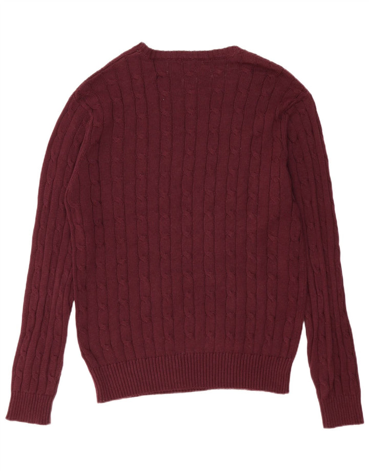 French Connection Herre Crew Neck Jumper Sweater Medium Bourgogne bomuld