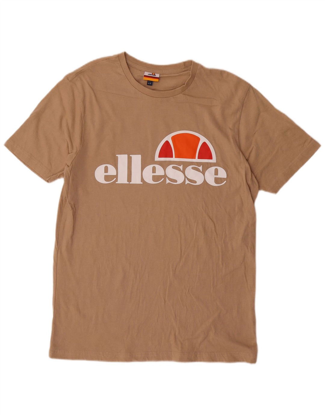 Ellesse Herre Grafisk T-Shirt Top Medium Beige Bomuld