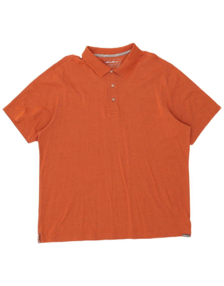 Eddie Bauer herre poloskjorte stor orange bomuld