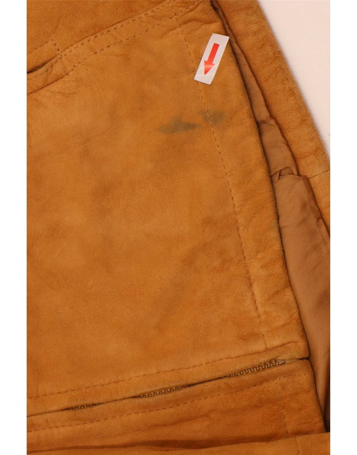 Vintage Dame Ruskindsjakke IT 50 XL Brunt Læder