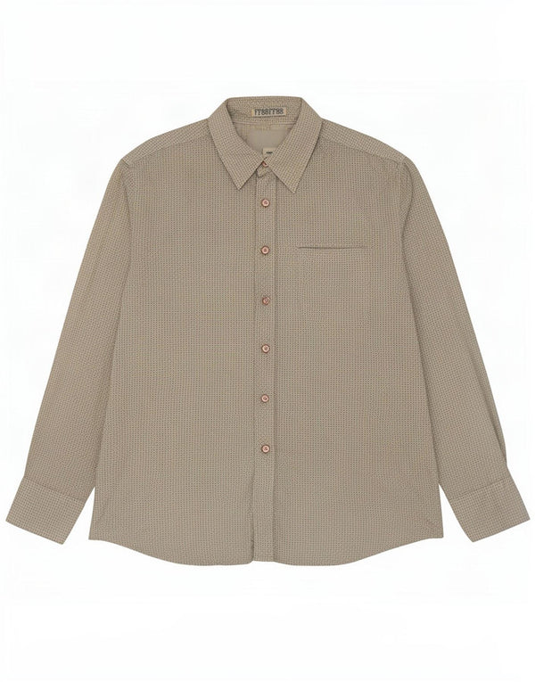 Fat Face Womens Shirt Large Khaki Geometric Cotton