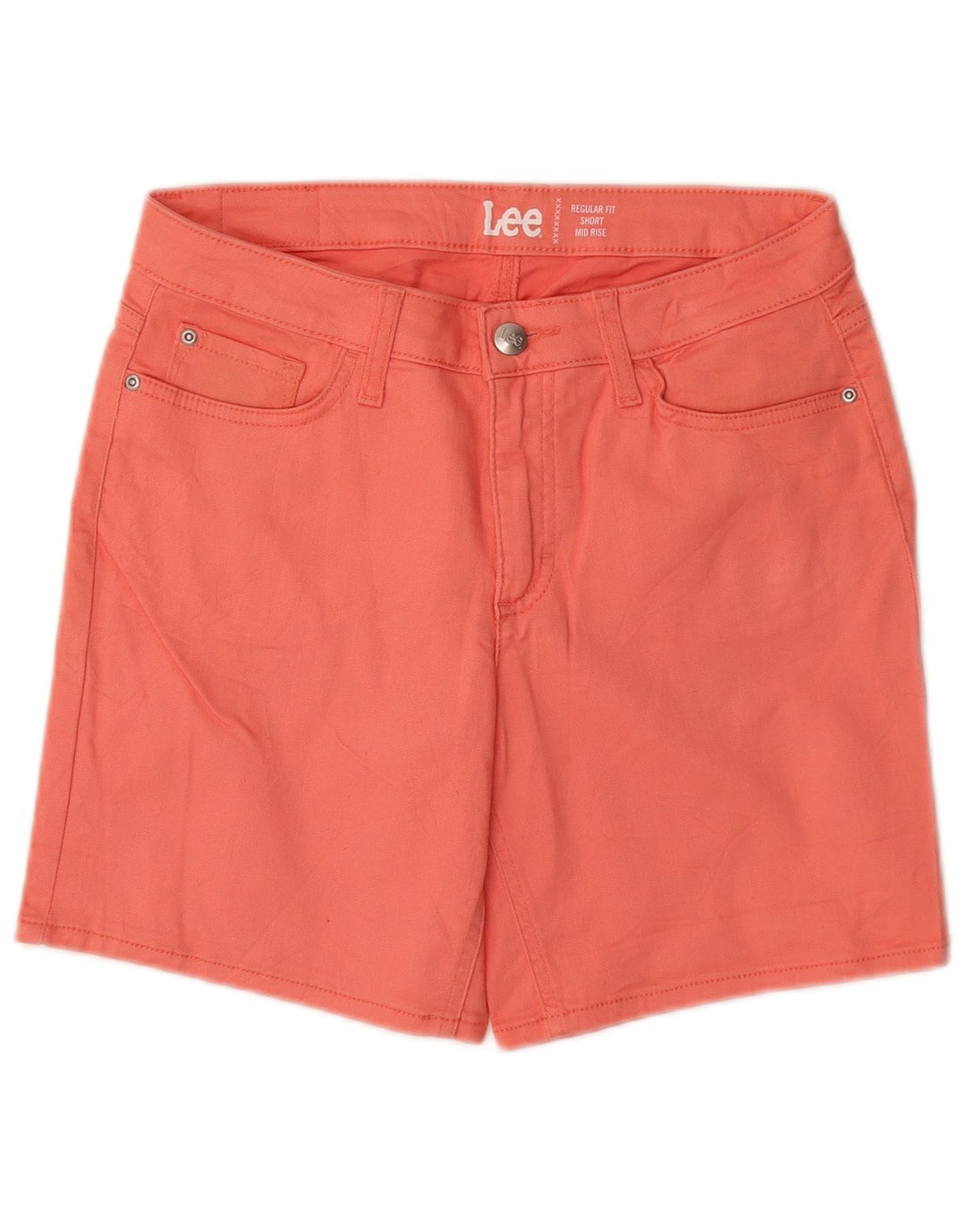 LEE Dame Mid Rise Regular Fit Casual Shorts US 8 Medium W28 Pink Bomuld