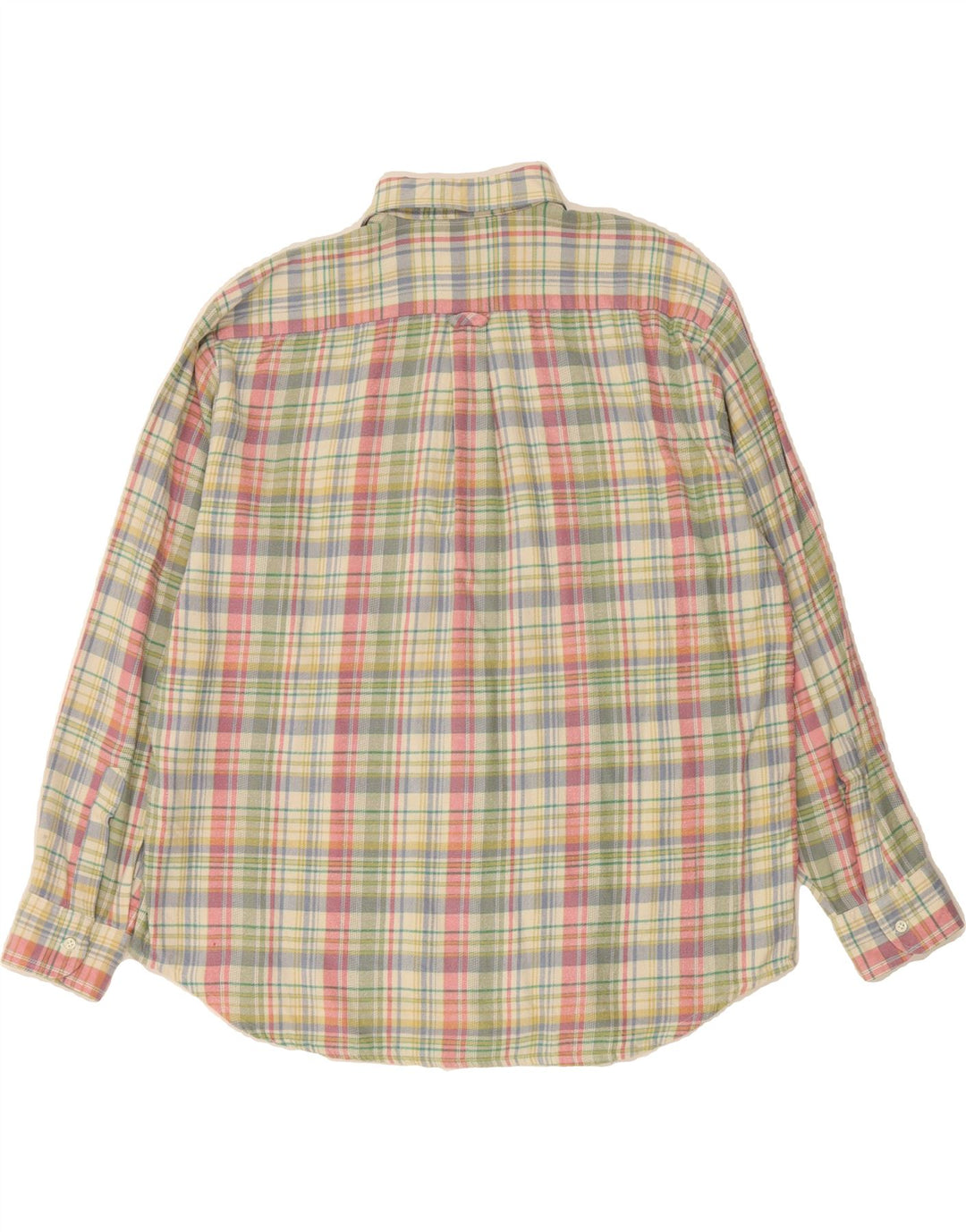 CAMARGUE Mens Flannel Shirt XL Multicoloured Check Cotton Vintage Camargue and Second-Hand Camargue from Messina Hembry 