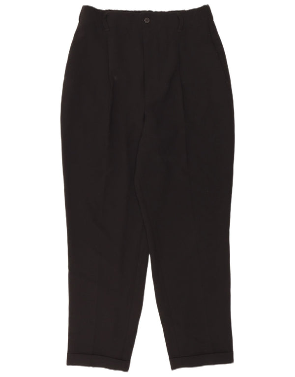 Zara Womens High Waist Tapered Casual Trousers Small W26 L25 Black